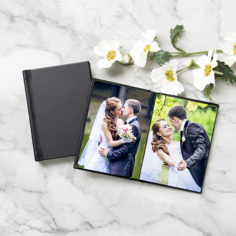 Neil Enterprises, Inc ألبوم صور جلد أسود ذاتي اللصق من نيل إنتربرايز إنك 5" × 7" - يحمل 20 صورة - Image 5
